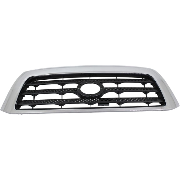 New Grille Chrome Shell/Painted Black Insert Without Sport Pkg Replacement For Toyota Tundra 2007-2009 (SR5 Model) 531000C160 | TO1200301