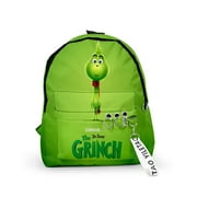 QZBON CE New Grinch School Backpack School Bag Anime Printing School Gift，Christmas Grinch Backpack