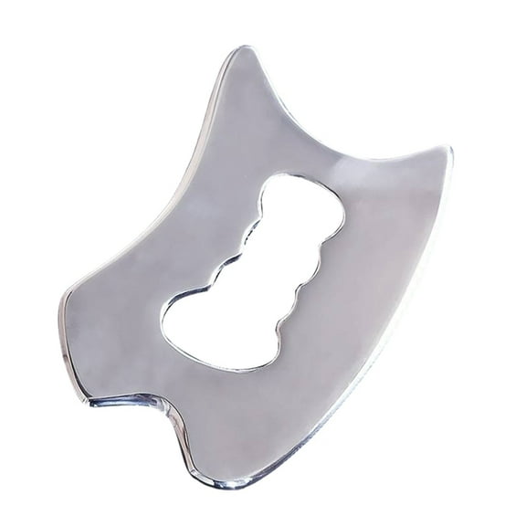 New Gua Sha Massage Tool for Soft Tissue Upgrade Physical Therapy for Back, Legs, Arms, Neck, Shoulders, Gua Sha Tool,1 * Stainless steel fascia scraping board,Silver