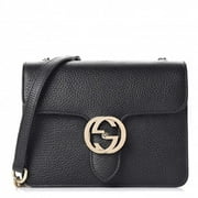 New Gucci Black Icon GG Interlocking Small Crossbody Bag 510304