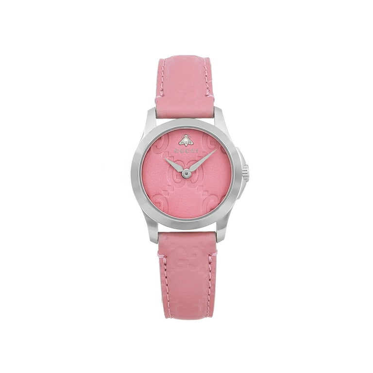 New Gucci G-Timeless 27mm Steel Pink Dial Quartz Ladies Watch