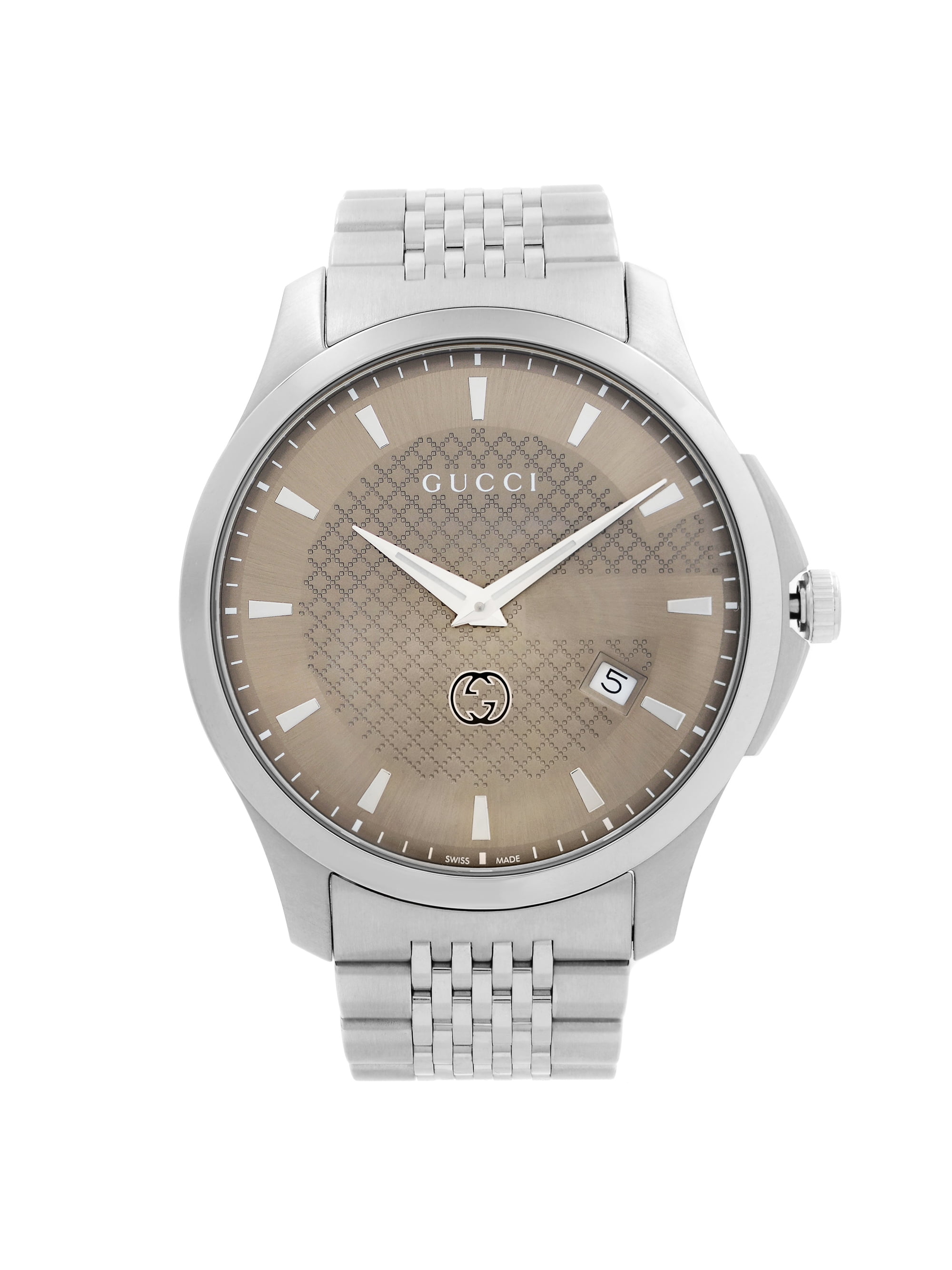New Gucci G-Timeless 40MM Steel Brown Dial Quartz Mens Watch