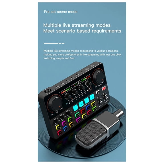 New H500 Sound Card Live Broadcast 12 Electronic Tone Sound Card Audio Soundcar Voice Changer for Mobile Phone Computer