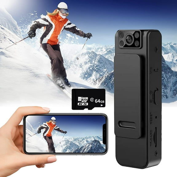 New HD 1080P Noise Reduction Camera - 180° Rotatable Lens, HD 1080P Body Worn Camera, Convenient Back Clip Night Vision Recorder, 8 Hours Video Recording (WiFi Version)