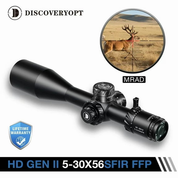 DISCOVERYOPT HD GEN-II 5-30X56 Hunting Riflescope Front Focus MIL Side Parallax Adjustment Illumination Reticle 34MM Optics Scopes