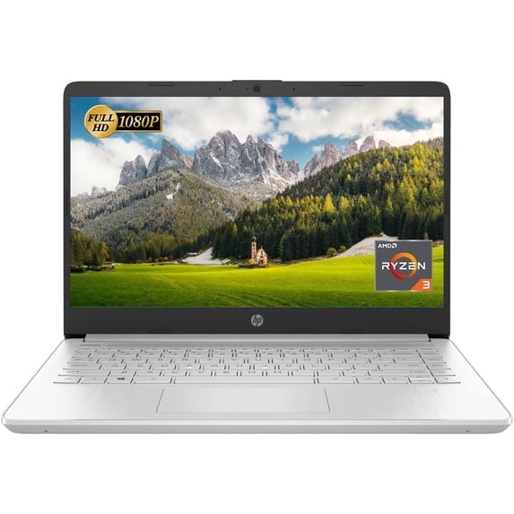 New HP 14" FHD Laptop Computer, AMD Ryzen 3-3250, 8GB RAM, 512GB SSD,AMD Radeon Graphics, Silver, Windows 11 (S mode) Home