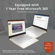 New HP 14" Laptop, Intel Celeron N4120,4GB RAM, 64GB eMMC, Long Battery Life,Rose Gold