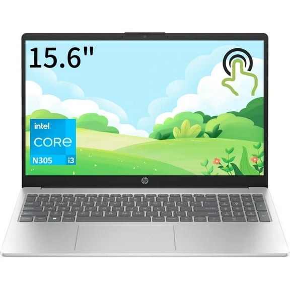 New HP 15.6 inch HD Touchscreen Windows Laptop Intel Core i3-N305 32GB RAM 2TB SSD Natural Silver