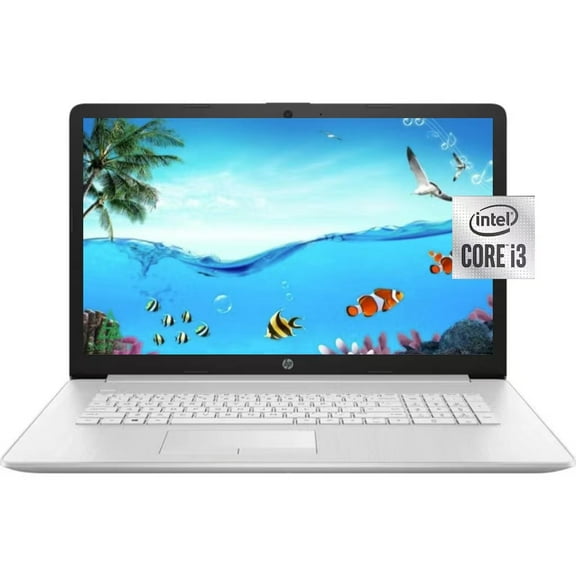 New HP 17.3" HD Laptop, Intel Core i3-1115G4 Processor ( up to 4.1 GHz), 16GB RAM, 512GB SSD, Webcam,HDMI,Wi-Fi, Bluetooth, Natural Silver, Windows 11