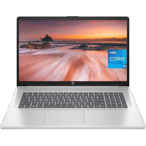 New HP 17 Laptop, 17.3" FHD IPS Display, Intel Core i5 1335U(Beat i7-1255U), 32GB RAM, 1TB SSD, Backlit Keyboard, Numeric Keypad, Wi-Fi 6, Bluetooth, Windows 11 Home Silver