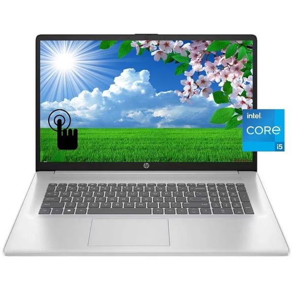 New HP 17 Laptop,17.3" HD Touchscreen Display, Intel Core i5 1335U(Beat i7-1255U) Processor, 8GB RAM, 512GB SSD, Backlit Keyboard, Numeric Keypad,Webcam, Wi-Fi 6, Bluetooth, Windows 11 Pro Silver