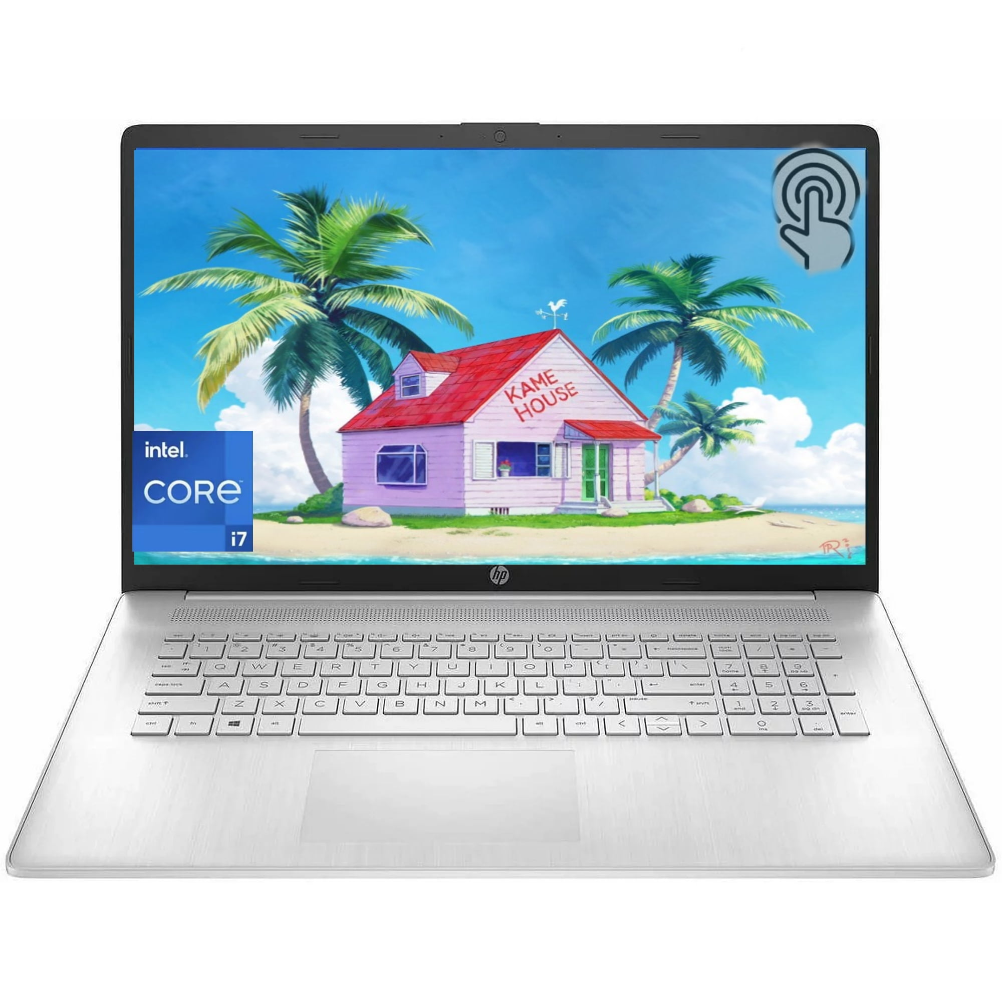 New HP 17 Laptop,17.3" HD Touchscreen Laptop,Intel Core i7-1355U Processor,64GB RAM,2TB SSD,Intel Iris Xe Graphics,Backlit Keyboard,Webcam,HDMI,Wi-Fi ,Bluetooth, Windows 11 Home,Silver