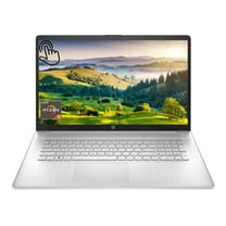 New HP 17 Laptop Computer, 17.3" HD  Touchscreen Display, AMD Ryzen 5 7530U (Beats i7-1165G7), 12GB RAM, 1TB SSD,Backlit Keyboard,Wi-Fi 6, Bluetooth,HDMI, Webcam,Windows 11 Home Silver