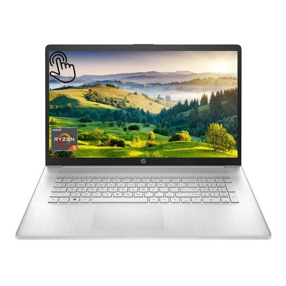 New HP 17 Laptop Computer, 17.3" HD+ Touchscreen Display, AMD Ryzen 5 7530U (Beats i7-1165G7), 12GB RAM, 1TB SSD,Backlit Keyboard,Wi-Fi 6, Bluetooth,HDMI, Webcam,Windows 11 Home Silver