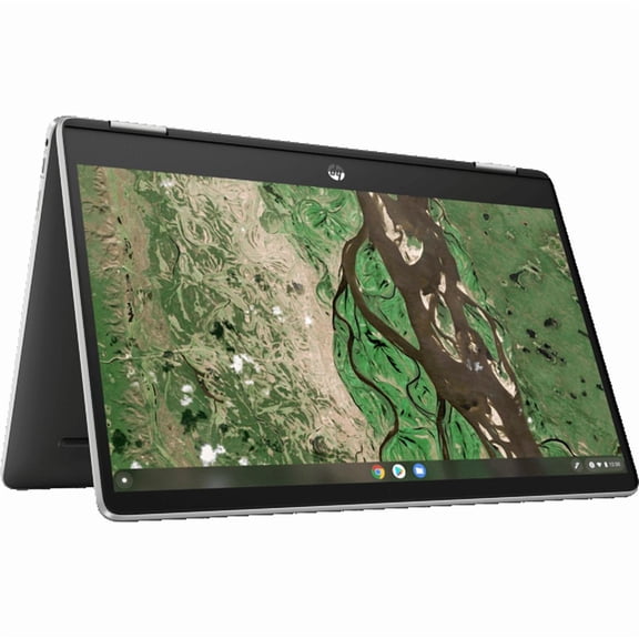 New HP Chromebook x360 14" HD Touchscreen Intel UHD Graphics Intel Pentium Silver 16GB DDR4 RAM 128GB eMMC Wi-Fi Bluetooth 5 Chrome OS Silver