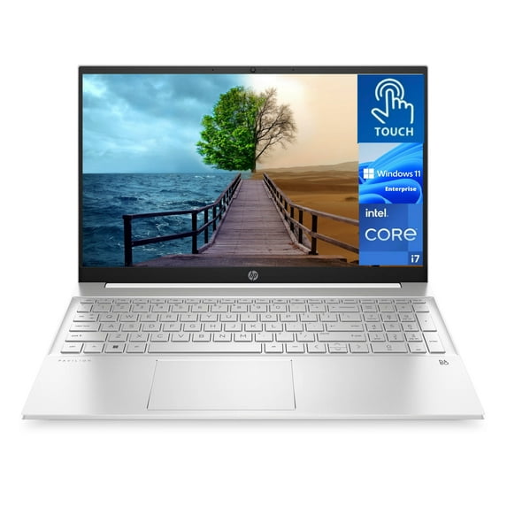 New HP Pavilion 15.6" FHD IPS Touchscreen Laptop, Intel Core i7-1355U up to 5.0GHz, 16GB DDR4 RAM, 512GB SSD,Backlit Keyboard ,Webcam, HDMI,Wifi 6,Bluetooth,Windows 11 Enterprise,Silver
