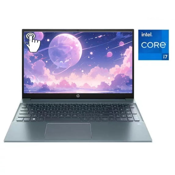 New HP Pavilion 15.6 FHD Touchscreen Laptop,Nvidia GeForce MX550 ,Intel Core i7-1255U ,16GB RAM ,1TB SSD, Backlit Keyboard, Webcam,HDMI ,Wi-Fi, Bluetooth,Windows 11 Pro Blue