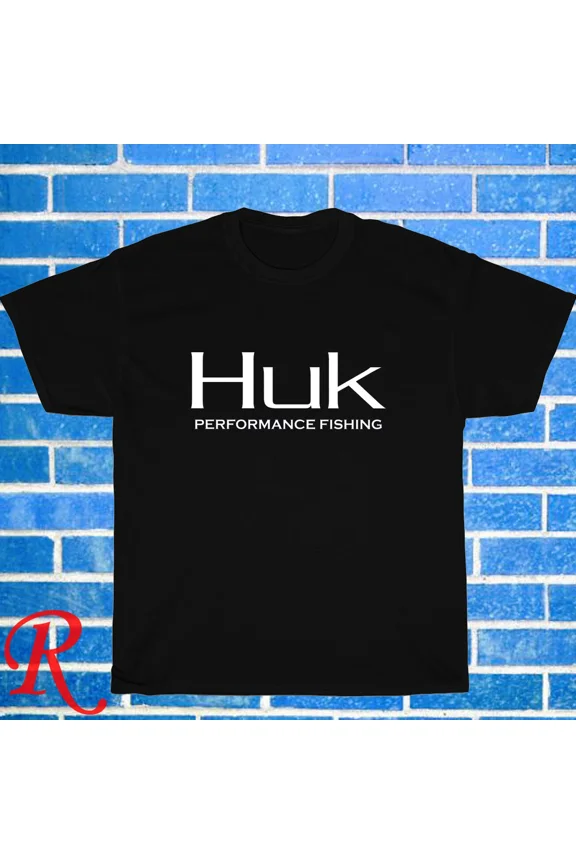 New HUK Fishing Logo Black/Grey/Navy/White Size S-5XL Unisex T-Shirt