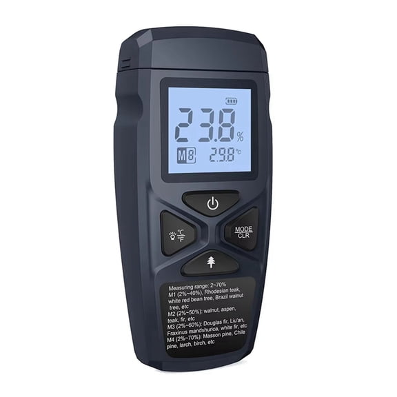 New HYT109 Wood Moisture Meter Wood Moisture Content Tester Paper Humidity Detector Wood Flooring Timber Damp Detector