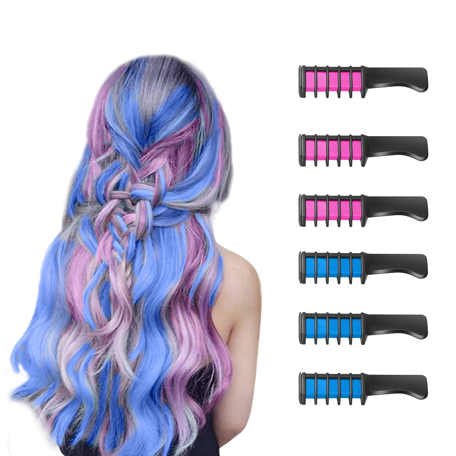 New Hair Chalk Comb Temporary Bright Hair Color Dye for Girls Kids