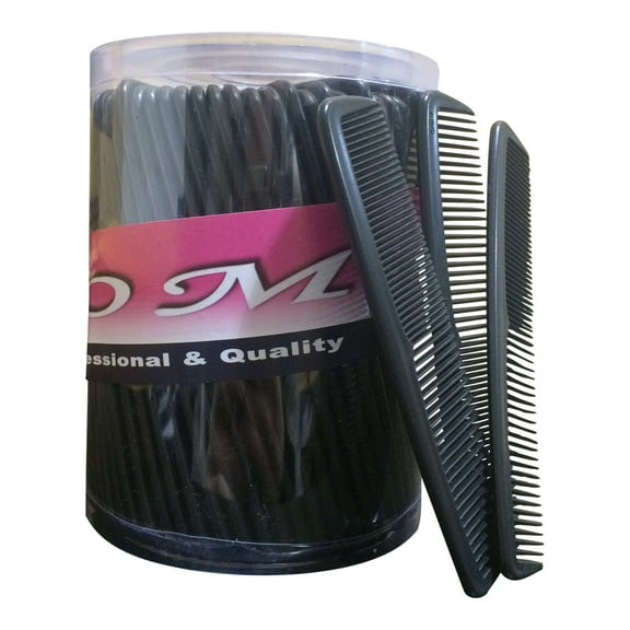 New Hair Comb 5" Pocket Size Unbreakable, 72 Piece In A Jar, *black* Wholesale, Pink, Purple, Mint, Peach