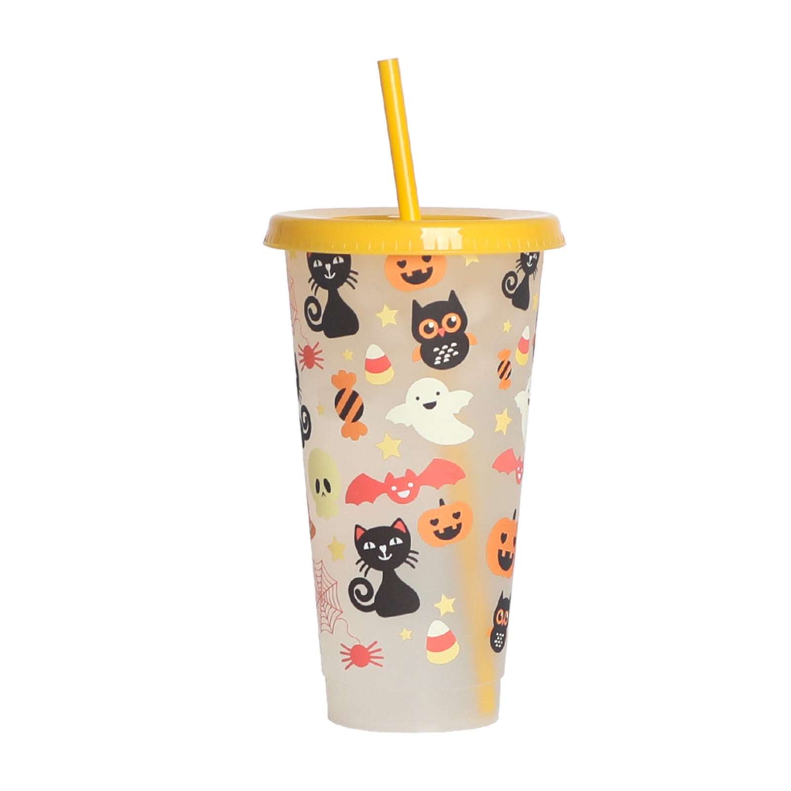 New Halloween Color Changing Cup Coffee Large Capacity Plastic Single