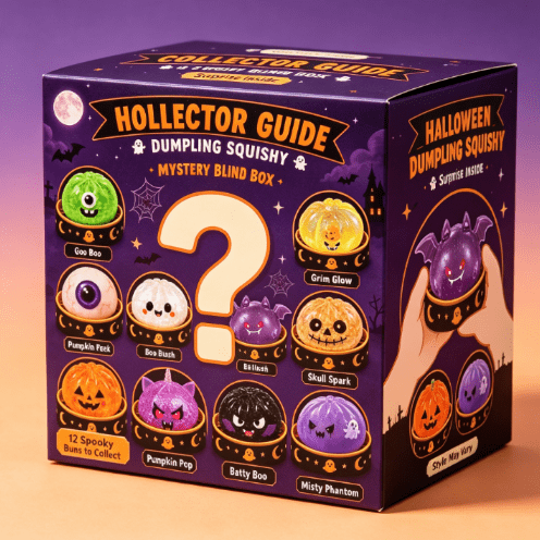 New Halloween Mystery Squishy Blind Box, Slow Rising Dumpling Squishy ...