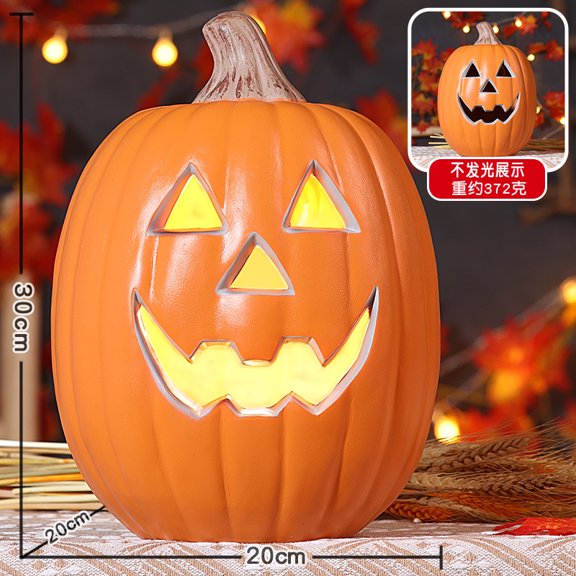 New Halloween Pumpkin Lantern Mall Yard Shop Scene Decoration Ornament Glowing Large Pumpkin