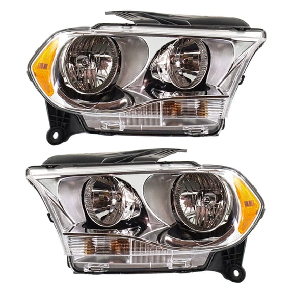 New Halogen Headlight Compatible With Dodge Durango Special Service Sport 2011-2013 by Part Number 55079366AD 55079367AC 55079366AD 55079367AC CH2503228 CH2502228