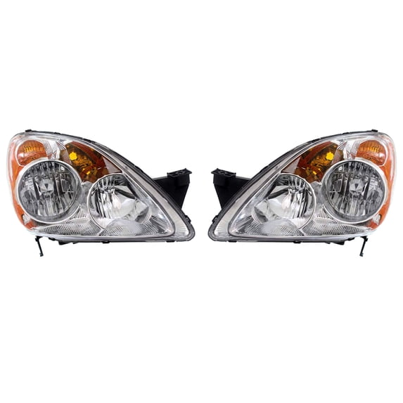 New Pair Of Halogen Headlight Compatible With Honda Cr-V Lx Sport 2005-2006 by Part Number 33101-S9A-A11 33101S9AA11 33151-S9A-A11 33151S9AA11 HO2519107 HO2518107