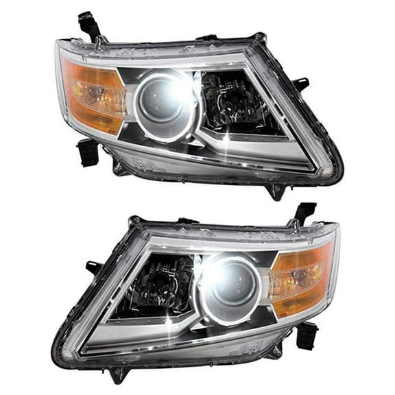 New Halogen Headlight Compatible With Honda Odyssey Touring Elite Mini Passenger Van 2011-2013 by Part Number 33100-TK8-A01 33100TK8A01 33150-TK8-A01 33150TK8A01 HO2503142 HO2502142