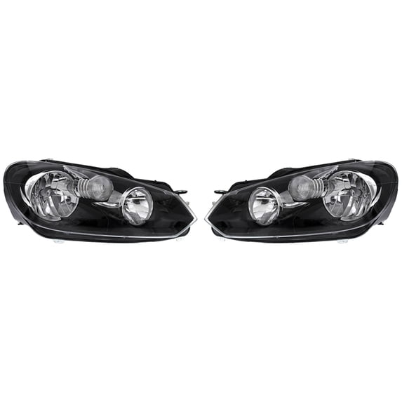 New Halogen Headlight Pair Fits Volkswagen Golf Hatchback 2010-2014 5K0941005D