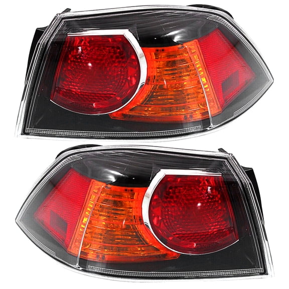New Halogen Outer Tail Lights Compatible With Mitsubishi Lancer Evolution Gsr Mr Ralliart Sedan 2010 2011 2012 2013 2014 2015 by Part Number 8330A622 8330A621 MI2805103 MI2804103