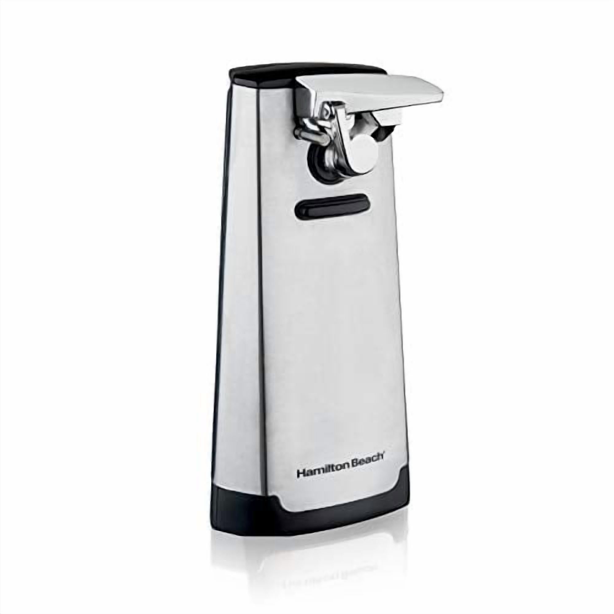 Hamilton Beach Automatic Can Opener Electric with Easy Clean Detachable Cutting Lever Knife Sharpener Cord Storage Brushed Stainless Steel 76700