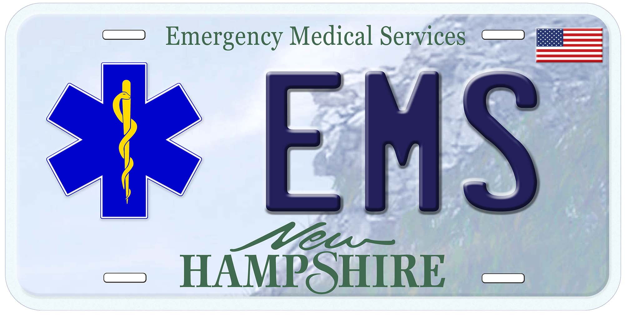 New Hampshire EMS Novelty Car Auto License Plate - Walmart.com