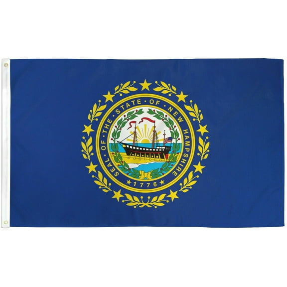 New Hampshire Flag 3x5ft House Flag US State Flag NH PRINTED NYLON Flag FABRIC
