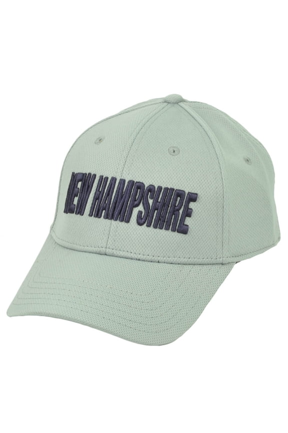 New Hampshire Flex Fit One Size Gray Stretch Hat Cap The Granite State USA