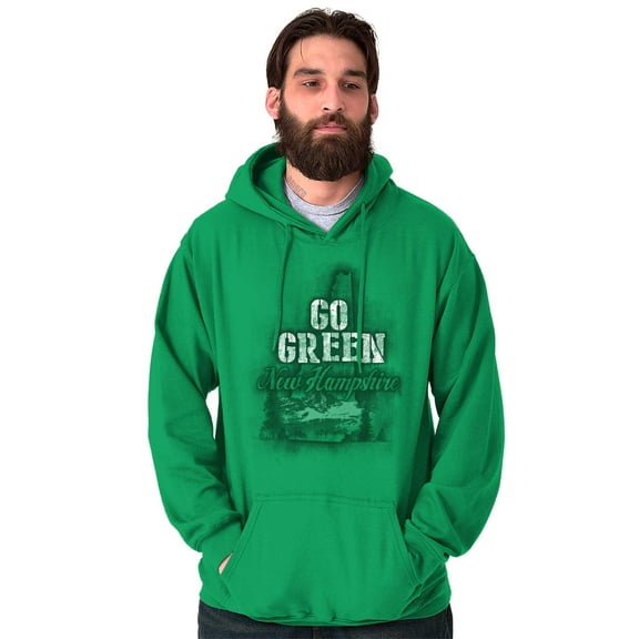 New Hampshire Go Green Nature Lovers Unisex Plus Fleece Graphic Hoodie Brisco Brands 2X