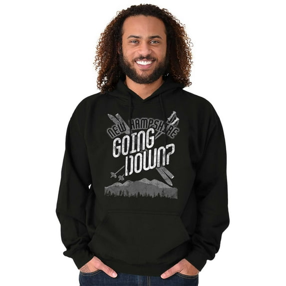 New Hampshire Going Down Ski Slope Hoodie Sweatshirt Women Men Brisco Brands S