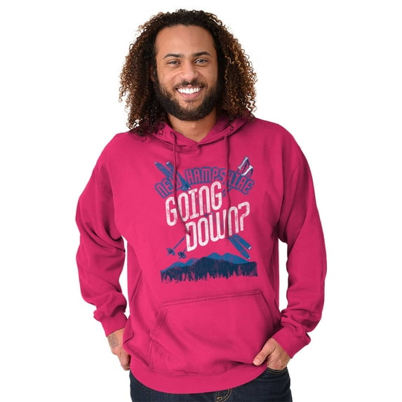 New Hampshire Going Down Ski Slope Unisex Plus Fleece Graphic Hoodie Brisco Brands 3X