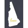 thumbnail image 1 of New Hampshire, Home State, White on Gray (36x54 Giclee Gallery Art Print, Vivid Textured Wall Decor), 1 of 3