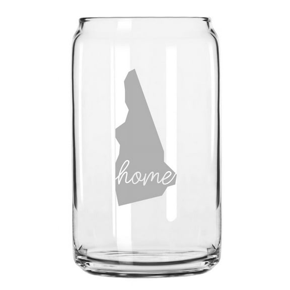 New Hampshire Home States Etched 16oz Libbey Can Glass