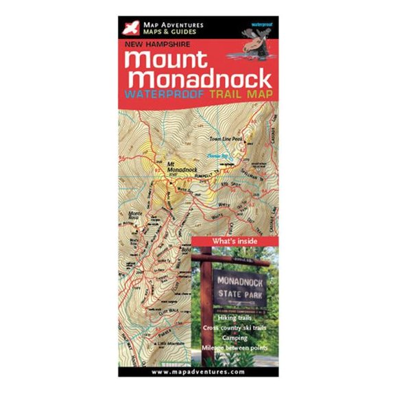 New Hampshire Mount Monadnock Waterproof Trail Map Book