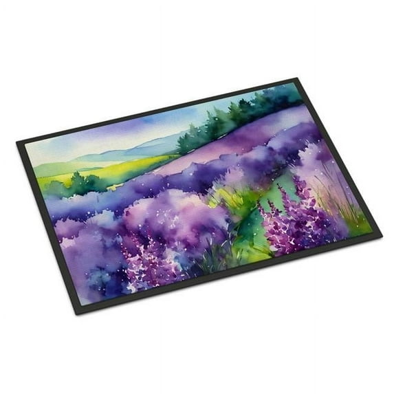 New Hampshire Purple Lilac in Watercolor Indoor or Outdoor Mat 24x36