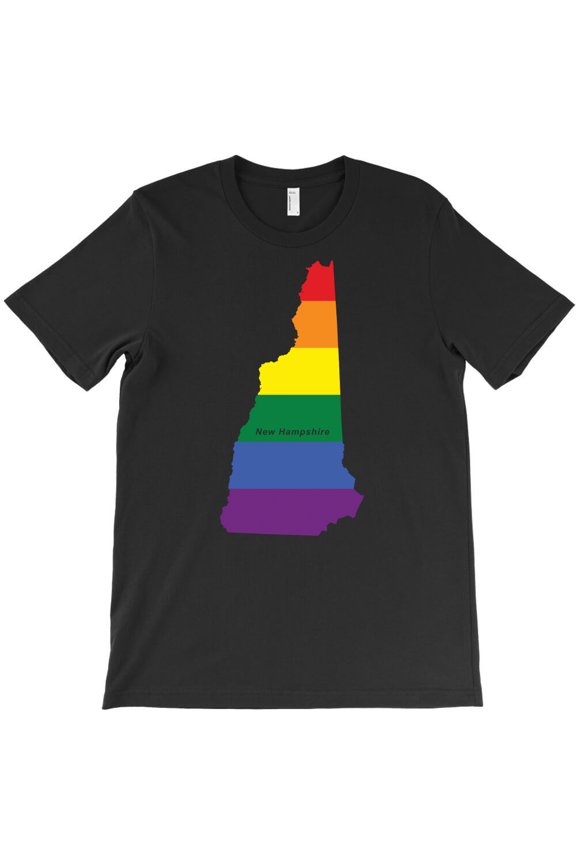 New Hampshire Rainbow Flag, State Pride Graphic Design For New G19676 Unisex T-Shirt, Up to Size 5XL