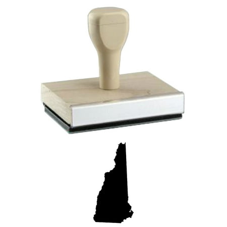 New Hampshire Rubber Stamp, 4 X 2" Wood Stamp