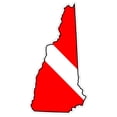 thumbnail image 1 of New Hampshire State (B30) Diver Down Flag Yeti Tumbler Decal Sticker Laptop, 1 of 1