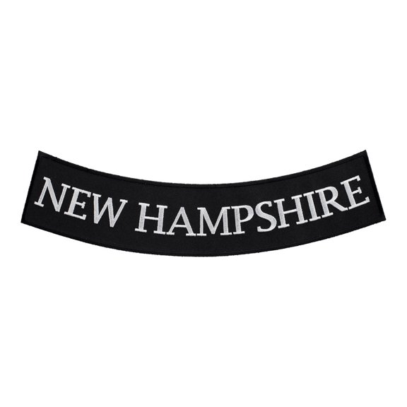 New Hampshire State Bottom Rocker Patch, Large Size