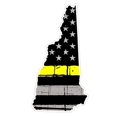 thumbnail image 1 of New Hampshire State (E30) Thin Yellow Line Dispatch Vinyl Decal Sticker Car/Truck Laptop/Netbook Window, 1 of 1