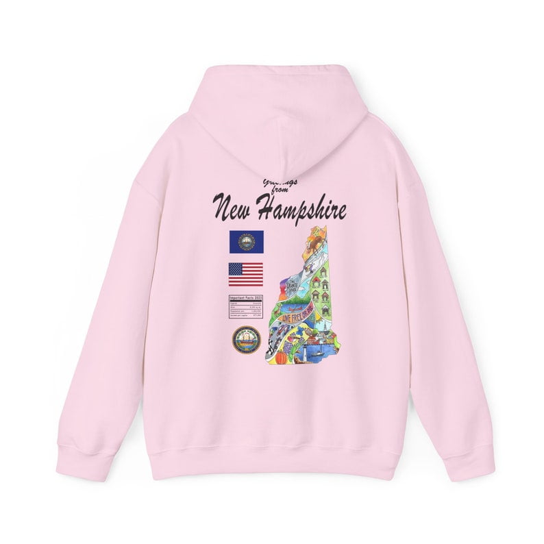 New Hampshire State Map Unisex Hooded , Art Print, , hoodie, t shirt